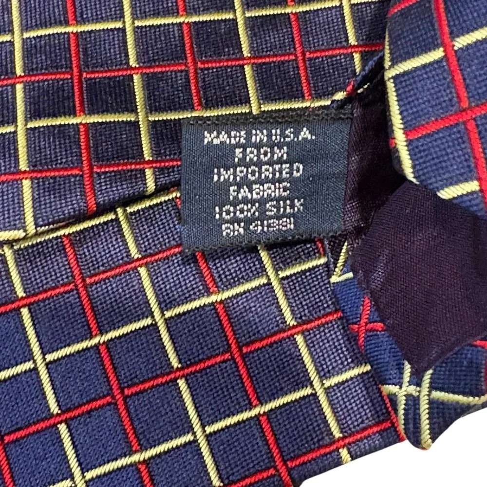 Polo By‎ Ralph Lauren Hand Made Silk Neiman Marcus Square Check Silk Handmade 52